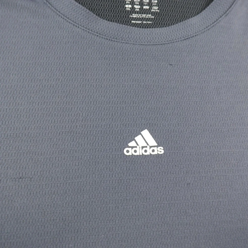 VTG Adidas Shirt Mens 2XL Gray Climalite Athletic Gym Workout Train‎ Grunge Y2K